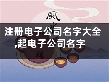注册电子公司名字大全,起电子公司名字