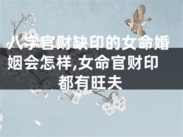 八字官财缺印的女命婚姻会怎样,女命官财印都有旺夫