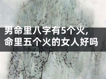 男命里八字有5个火,命里五个火的女人好吗