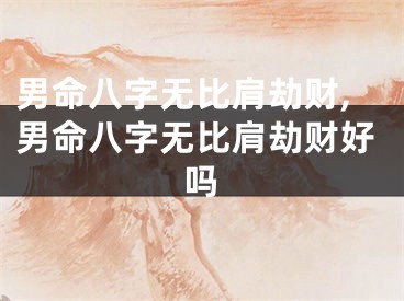 男命八字无比肩劫财,男命八字无比肩劫财好吗