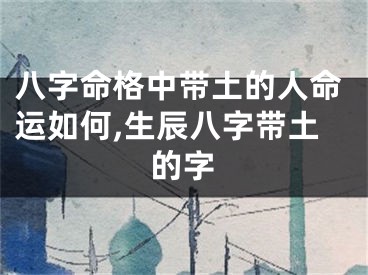 八字命格中带土的人命运如何,生辰八字带土的字