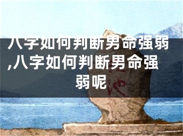 八字如何判断男命强弱,八字如何判断男命强弱呢