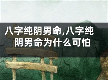 八字纯阴男命,八字纯阴男命为什么可怕