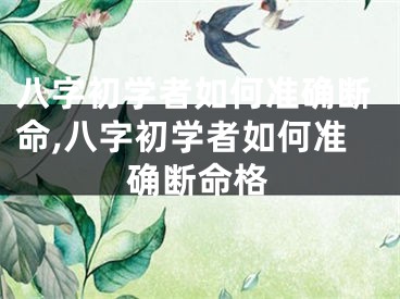 八字初学者如何准确断命,八字初学者如何准确断命格