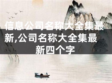 信息公司名称大全集最新,公司名称大全集最新四个字