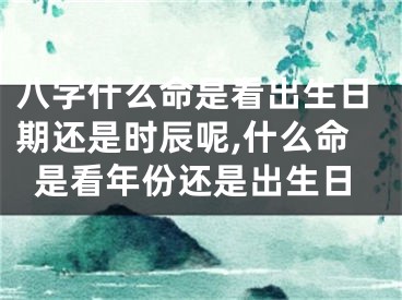 八字什么命是看出生日期还是时辰呢,什么命是看年份还是出生日
