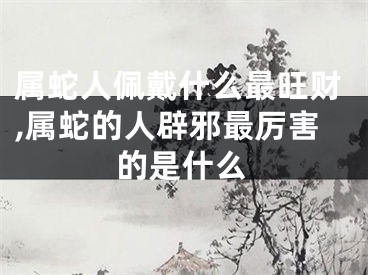 属蛇人佩戴什么最旺财,属蛇的人辟邪最厉害的是什么