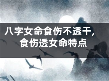 八字女命食伤不透干,食伤透女命特点