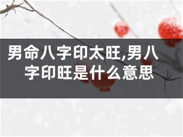 男命八字印太旺,男八字印旺是什么意思