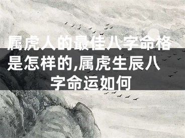 属虎人的最佳八字命格是怎样的,属虎生辰八字命运如何