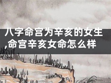 八字命宫为辛亥的女生,命宫辛亥女命怎么样