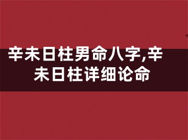 辛未日柱男命八字,辛未日柱详细论命