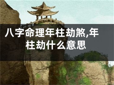 八字命理年柱劫煞,年柱劫什么意思