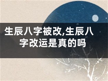 生辰八字被改,生辰八字改运是真的吗
