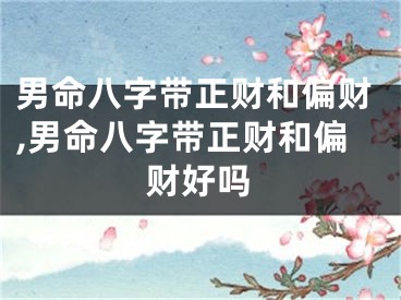 男命八字带正财和偏财,男命八字带正财和偏财好吗