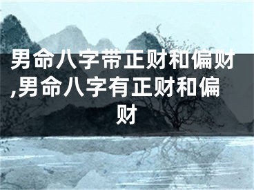 男命八字带正财和偏财,男命八字有正财和偏财