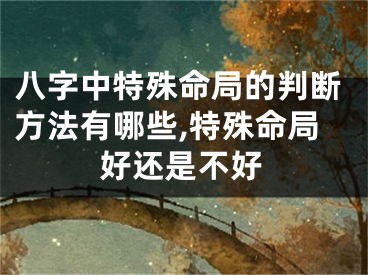 八字中特殊命局的判断方法有哪些,特殊命局好还是不好