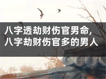 八字透劫财伤官男命,八字劫财伤官多的男人