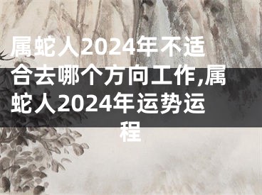 属蛇人2024年不适合去哪个方向工作,属蛇人2024年运势运程