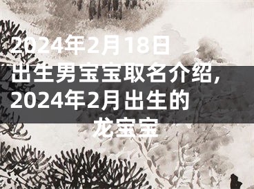 2024年2月18日出生男宝宝取名介绍,2024年2月出生的龙宝宝