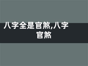 八字全是官煞,八字 官煞