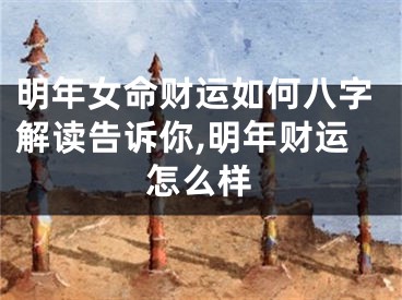 明年女命财运如何八字解读告诉你,明年财运怎么样