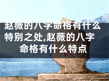 赵薇的八字命格有什么特别之处,赵薇的八字命格有什么特点
