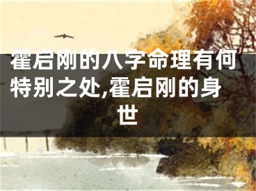 霍启刚的八字命理有何特别之处,霍启刚的身世