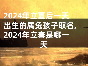 2024年立夏后一天出生的属兔孩子取名,2024年立春是哪一天