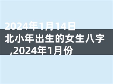 2024年1月14日北小年出生的女生八字,2024年1月份