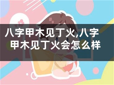 八字甲木见丁火,八字甲木见丁火会怎么样