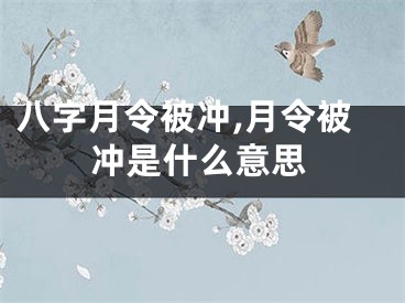 八字月令被冲,月令被冲是什么意思