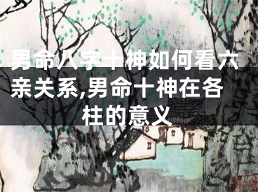 男命八字十神如何看六亲关系,男命十神在各柱的意义