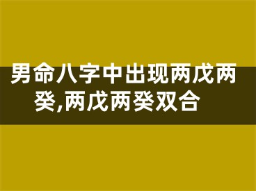 男命八字中出现两戊两癸,两戊两癸双合