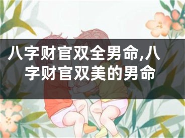 八字财官双全男命,八字财官双美的男命