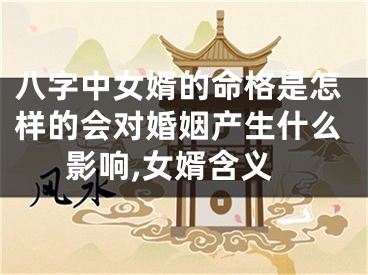 八字中女婿的命格是怎样的会对婚姻产生什么影响,女婿含义