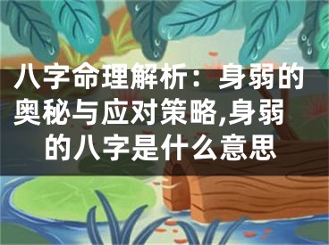八字命理解析：身弱的奥秘与应对策略,身弱的八字是什么意思