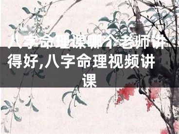 八字命理课哪个老师讲得好,八字命理视频讲课
