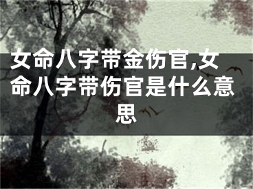 女命八字带金伤官,女命八字带伤官是什么意思