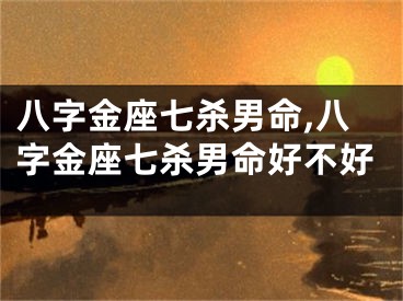 八字金座七杀男命,八字金座七杀男命好不好