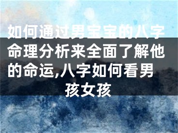 如何通过男宝宝的八字命理分析来全面了解他的命运,八字如何看男孩女孩