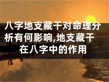 八字地支藏干对命理分析有何影响,地支藏干在八字中的作用