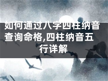 如何通过八字四柱纳音查询命格,四柱纳音五行详解