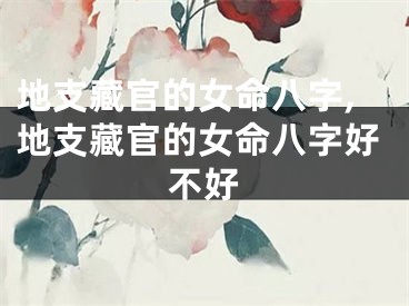 地支藏官的女命八字,地支藏官的女命八字好不好
