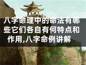八字命理中的命法有哪些它们各自有何特点和作用,八字命例讲解
