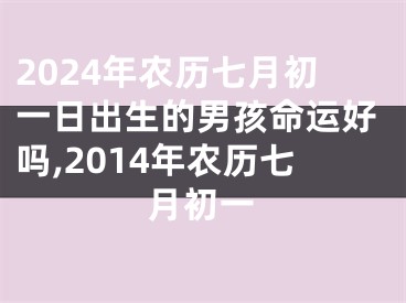 2024年农历七月初一日出生的男孩命运好吗,2014年农历七月初一