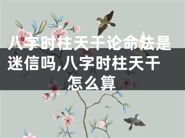 八字时柱天干论命法是迷信吗,八字时柱天干怎么算