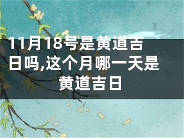 11月18号是黄道吉日吗,这个月哪一天是黄道吉日