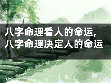 八字命理看人的命运,八字命理决定人的命运
