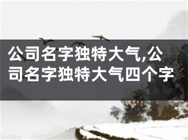 公司名字独特大气,公司名字独特大气四个字